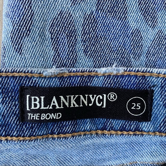 BLANK NYC The Bond Mid-Rise Skinny Ankle Leopard Animal Print Jeans Blue NWT 25 - Picture 14 of 14